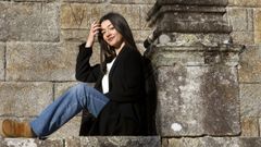 La actriz Marta Costa, en Cambados