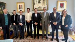 Las delegaciones gallega y escocesa, en la reunión celebrada en el consulado de España en Edimburgo