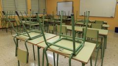 Foto de archivo de un aula vac�a
