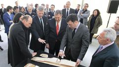 Con motivo de la visita de expusieron materiales del yacimiento y una recreaci�n del centro