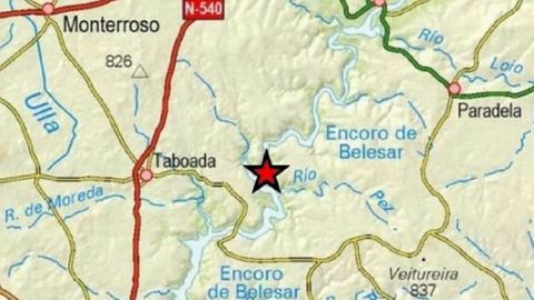 Mapa del Instituto Geogr�fico Nacional que indica la situaci�n del epicentro del terremoto
