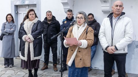 Lectura de manifiesto en la plaza Cabo da Vila de Mux�a