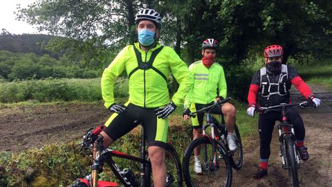 Tres ciclistas de Caldas, que iniciaron ruta en su tierra y que pretend�an cubrir una etapa del Camino 