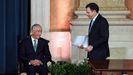 Montenegro, en su toma de posesin en un acto en presencia del presidente de Portugal