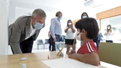 Alfonso Rueda durante su visita a Palas de Rei