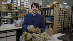 P�rez Ramallo, en uno de los laboratorios de la Sociedad de Ciencias donostiarra Aranzadi.