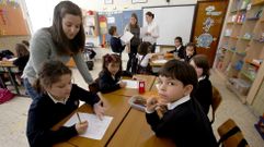 La ense�anza con varios docentes es una pr�ctica innovadora con mucho �xito. En la imagen, el colegio de los Xesu�tas de Vigo, donde pueden coincidir hasta tres profesores en la misma clase