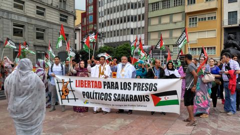 Manifestacin de la Asociacin Asturiana de Amigos del Pueblo Saharaui