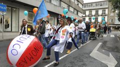 El conflicto por el estatuto marco, en la foto la �ltima manifestaci�n en Santiago, s� se mantiene