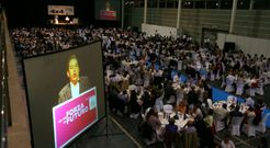 La cena de inicio de campa�a del BNG en el 2011 congreg� en el recinto ferial a 1.500 asistentes. 