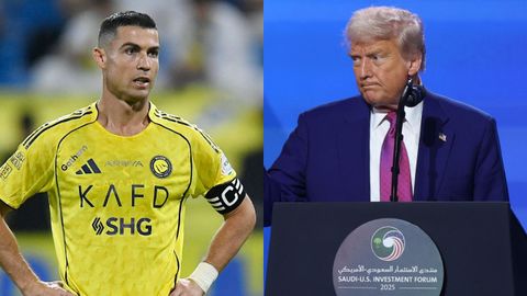 Cristiano Ronaldo (izquierda) y Donald Trump.
