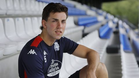 Dani Barcia posa al trmino de un entrenamiento