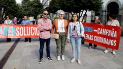 Xes�s, Mercedes y Carla, los tres inquilinos de Barro que temen ser desahuciados a finales de junio.