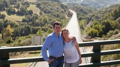 Diego y Cristina, en el corredor de Monforte, donde sufrieron un grave accidente en el a�o 2010
