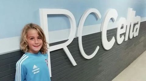 Sueiro, en la �poca en la que iba a entrenar algunos d�as con el Celta siendo jugador del Xuventude Oroso en virtud del convenio entre clubes.