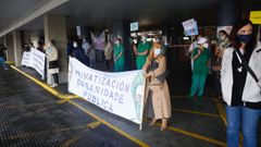 Concentraci�n de trabajadores sanitarios, este mi�rcoles, en el Hospital Montecelo de Pontevedra