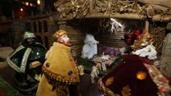 Detalle del beln artesanal de Valga