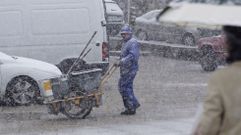 Nieva con intensidad en Castro Caldelas