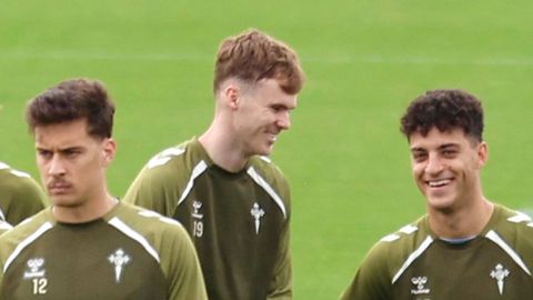El jugador del Celta Williot Swedberg, en un entrenamiento.
