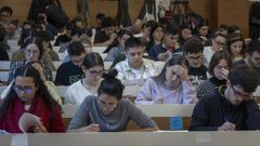 Simulacro de examen mir en Santiago, el pasado mes de enero