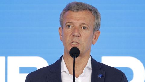 El presidente de la Xunta, Alfonso Rueda, en un acto este mi�rcoles en A Coru�a
