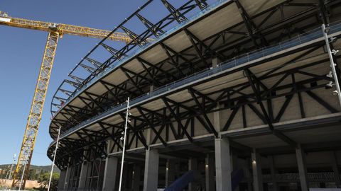 Vistas de las obras del exterior del Camp Nou