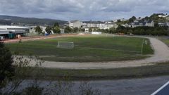 Estado actual del campo de ftbol de Lavandeiras, donde este fin de semana se celebra una carrera de caballos.