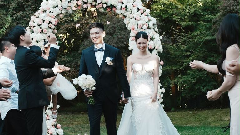 As� fue la boda china entre Anli y Jinye en Galicia, cuatro vestidos y muchas curiosidades