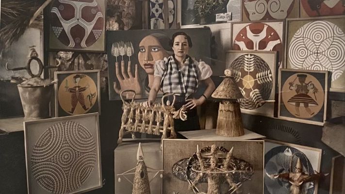 Fotograf�a de Maruja Mallo en su estudio de Buenos Aires,�expuesta en el Museo Reina Sof�a.