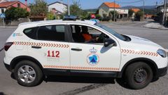 Un veh�culo de los de Protecci�n Civil en Catoira