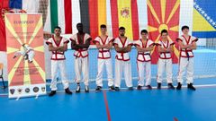 Parte de la representacin gallega en Macedonia del Norte