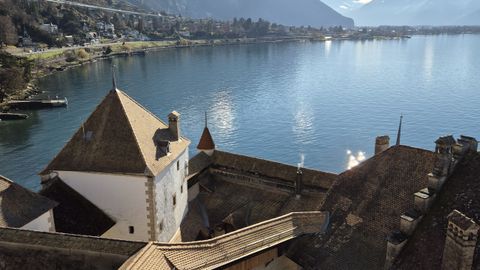 El castillo de Chillon, en Montreux, es el monumento ms visitado de Suiza