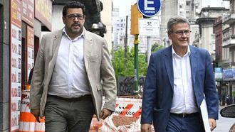 El Secretario de presidencia de Uruguay, Alejandro Snchez y prosecretario, Jorge Daz, acceden a la Fiscala para presentar una denuncia por el caso de las patrulleras adjudicadas al astillero de Vigo, Cardama<br /><br /><br />