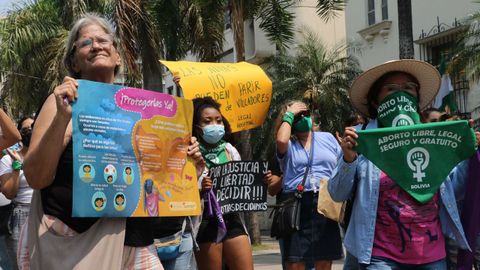 Manifestaci�n en Bolivia en defensa del derecho al aborto libre y seguro
