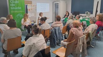 Una de las reuniones del Club en Vimianzo, a comienzos del 2025 