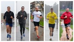 De izquierda a derecha, los concejales de Pontevedra Rafa Dominguez, Demetrio G�mez, Iv�n Puentes, Guille Juncal y Marcos Rey