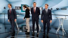 Casado, Iglesias, S�nchez y Rivera, en un debate previo a las elecciones de abril