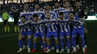 El once inicial del Deportivo ante el Granada. 