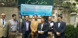 Juan Gestal, decano de Medicina (derecha) y otros miembros de la delegaci�n de la USC que visita Ir�n0.