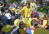 PEl CEIP Praza de Barcelos, en una protesta de octubre, perdi� un aula de 3 a�os este curso. 
