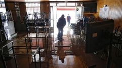 Estado en el que qued� el Bar Veronza, en Ribadavia