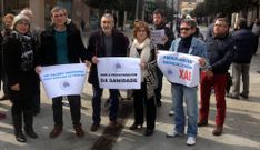 El BNG emprendi� ayer en Vilagarc�a la campa�a por la amublancia.