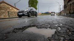 Los temporales hacen mella en las carreteras de Barbanza