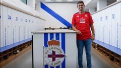 Antonio Hidalgo, en el vestuario deportivista