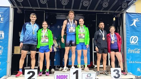 Los podios absolutos de la 3K, en las categor�as masculina y femenina.