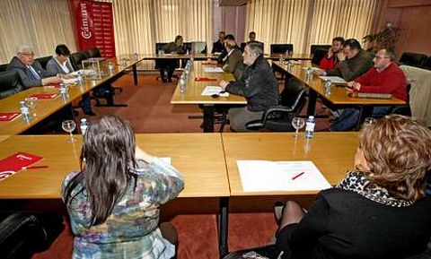 Los integrantes del pleno, antes de las sucesivas dimisiones en bloque.