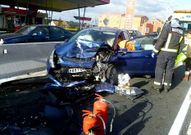 Los dos heridos en el accidente fueron traslados al hospital.