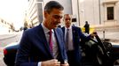 S�nchez al llegar a la firma del acuerdo con el PNV, que le garantizar�a sen investido como presidente del Gobierno