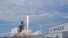 Un cohete Falcon 9 de SpaceX durante su despegue