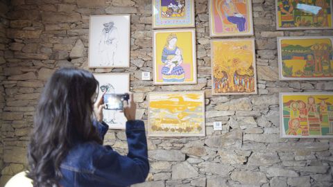 Inauguracin da exposicin de serigrafa en Muras